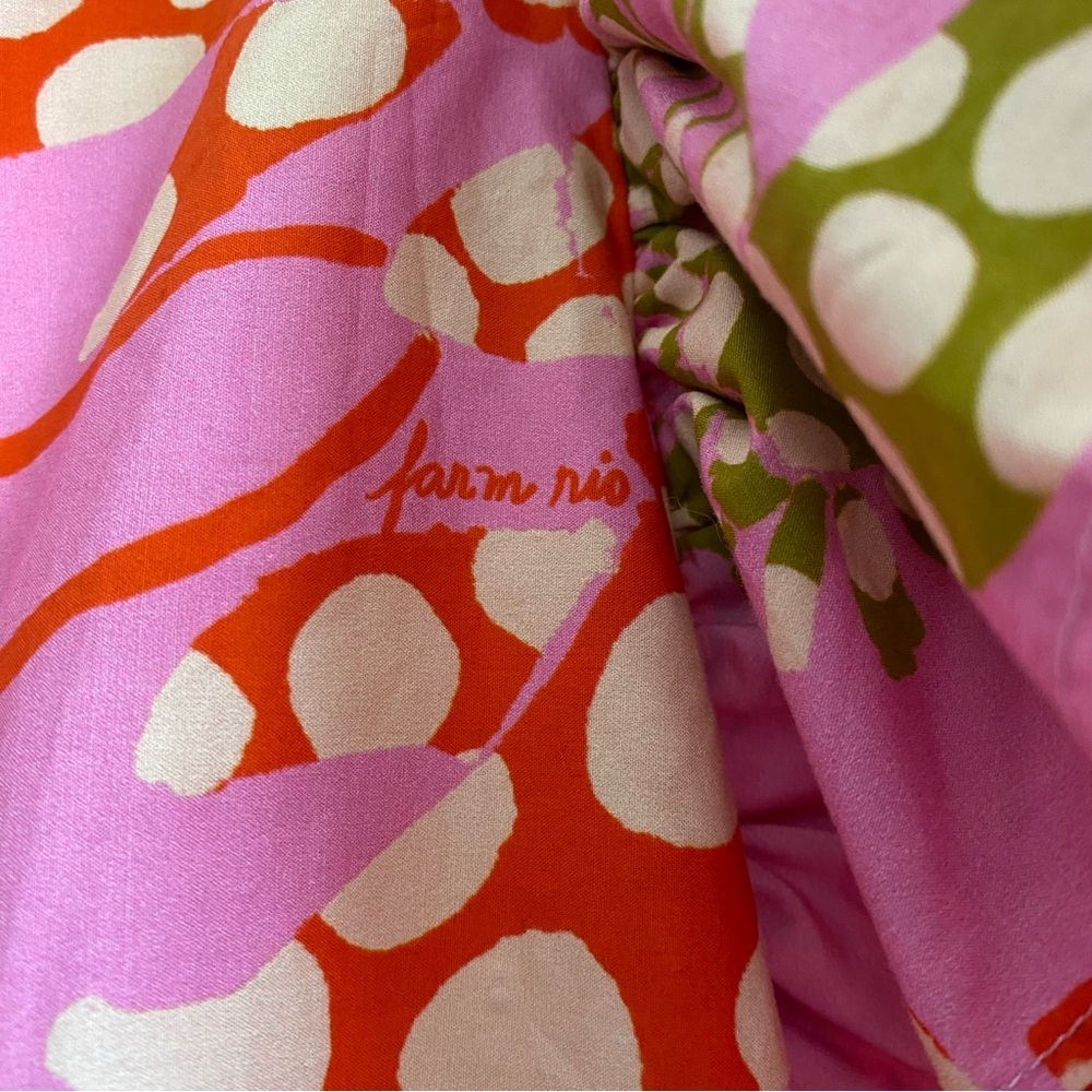 FARM RIO MIXED LOBSTERS RUFFLE MINI DRESS - Picture 8 of 16